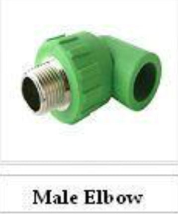 Ppr male threaded elbow 25×3/4