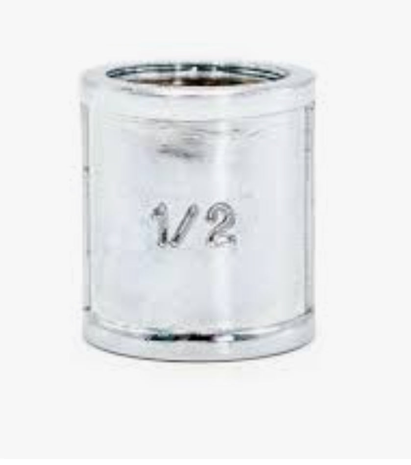 Socket female chrome 1/2"