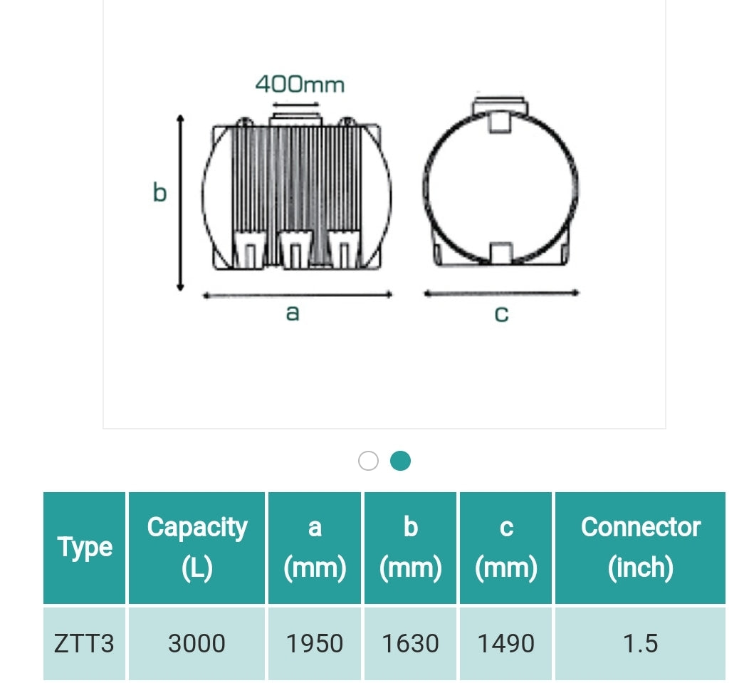 ntg خزان 3000 ليتر صهريج