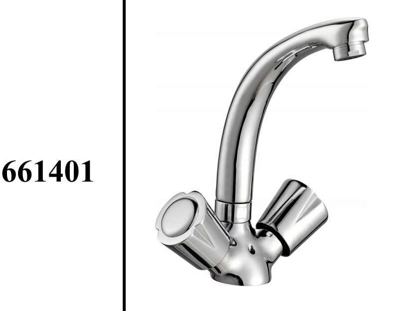 Lavabo and shower mixer copper