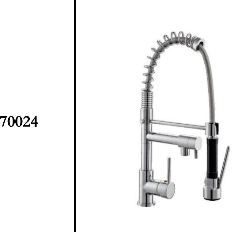Brass sink mixer with hose