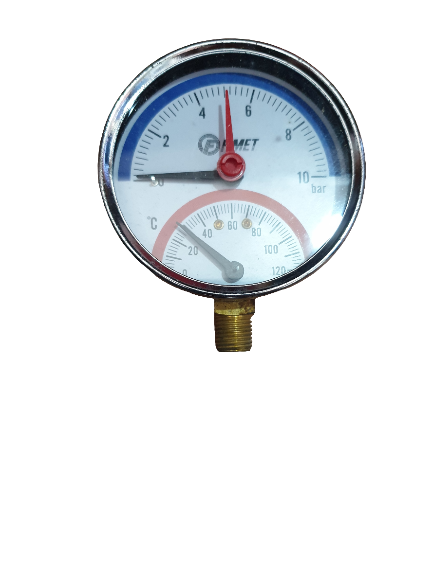 Pressure and temperature gauge