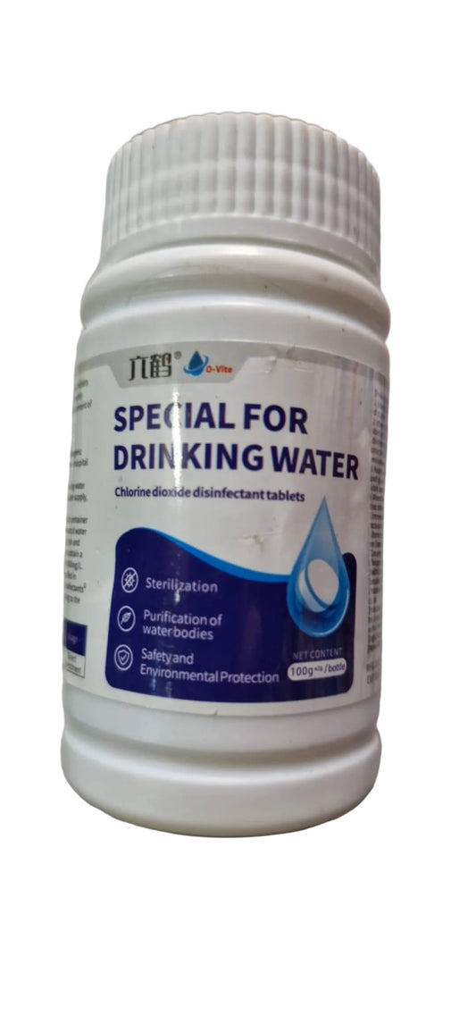 Sterilised pills for water tank